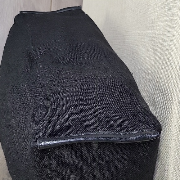 Free People Black Linen Tote Shoulder Bag - Picture 5 of 10